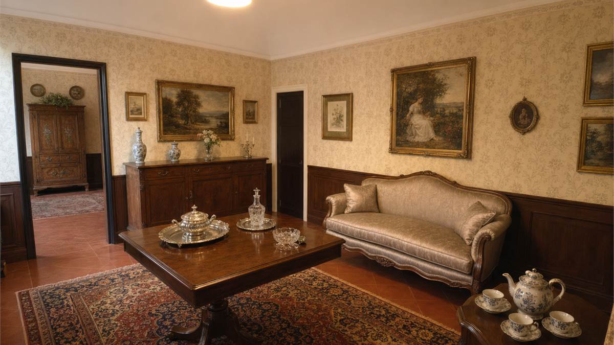 salone in stile classico d'epoca 